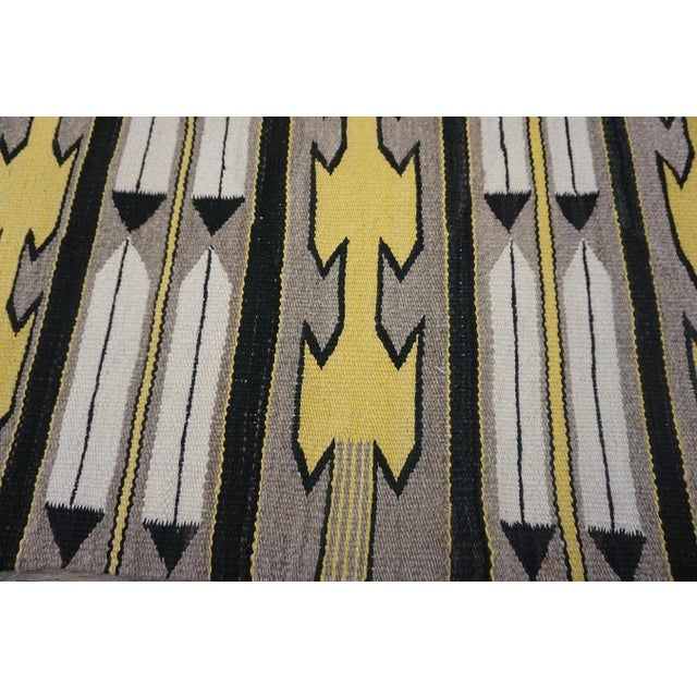 1930s Antique Gray Allover Tribal Geometric Native American Flatweave Navajo Rug For Sale - Image 4 of 12