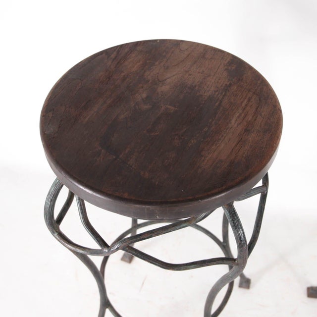 Forest Green Wrought Iron Side Tables, 1960s, Set of 2 For Sale - Image 8 of 16