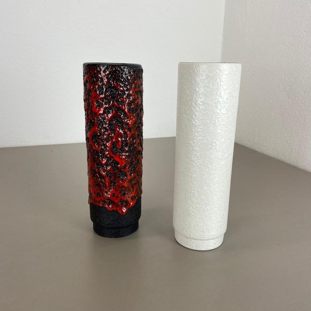 Fat Lava Pottery Vases from Jopeko, Germany, 1970s, Set of 2 For Sale - Image 3 of 18