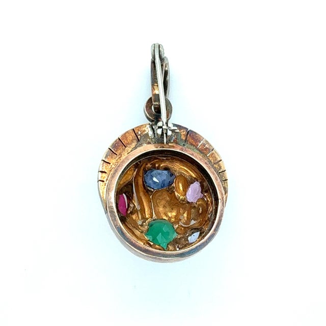 Vintage, Seaman Schepps Diamond and Multigem Pendant For Sale In Chicago - Image 6 of 8