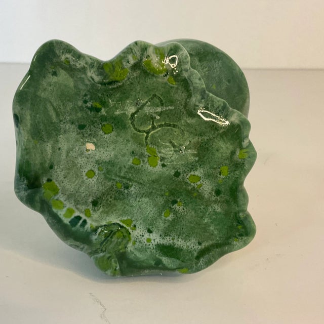 Mid-Century Americana Folk Art Ceramic Frog Ashtray, Artist Initialed For Sale - Image 10 of 12