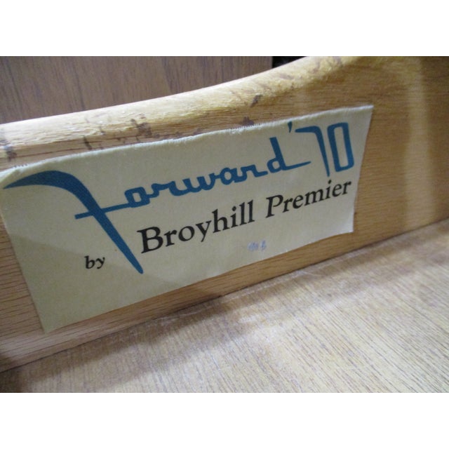 Broyhill Mid Century Walnut Credenza Forward 70 Collection For Sale - Image 11 of 12