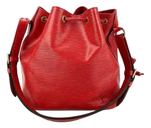 Louis Vuitton Castillian Red Epi Noe Drawstring Bucket Bag
