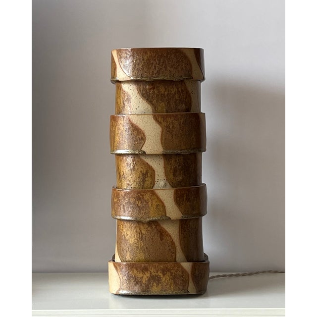 Not Yet Made - Made To Order Layers Glazed Ceramic Table Lamp by Katia Langeard For Sale - Image 5 of 5