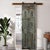 Vintage Carved Wood Sliding Barn Door in Weathered Green Sliding Barndoor 80x26 For Sale - Image 4 of 4