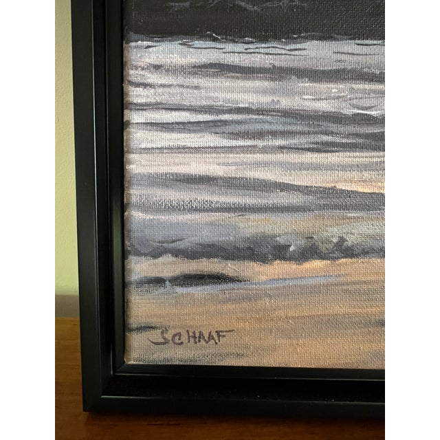 Paint Golden Pacific Sunset Original Painting by Steve Schaaf For Sale - Image 7 of 8