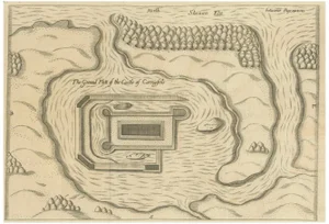 The Ground Plot of the Castle of Carrigafoyle, County Kerry, Ireland, 1890s
