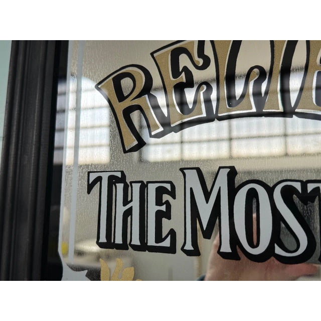 Black Vintage Coca Cola Advertising Mirror, 1980s For Sale - Image 8 of 16