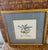 Lovely vintage petite needlepoint of “blue columbine”. In excellent condition consistent with age and use. Custom wood...