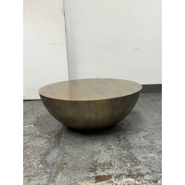 Design Plus Gallery presents a Round Coffee Table from Gumps. A hemisphere wood shape with a brutalist inspired modern...