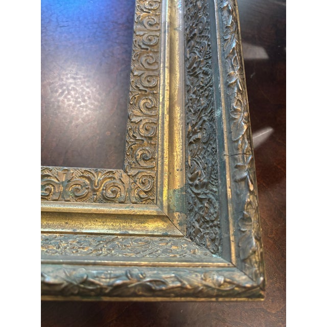 Wood Antique Gilt Picture Frame, Original Finish, Ralph Lauren Style, Circa 1890–1915 | 14 × 17 Opening For Sale - Image 7 of 18