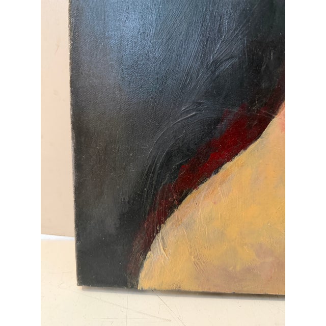 1990s Vintage Expressive Nude Female Figure Painting - Signed in the Back For Sale - Image 5 of 8