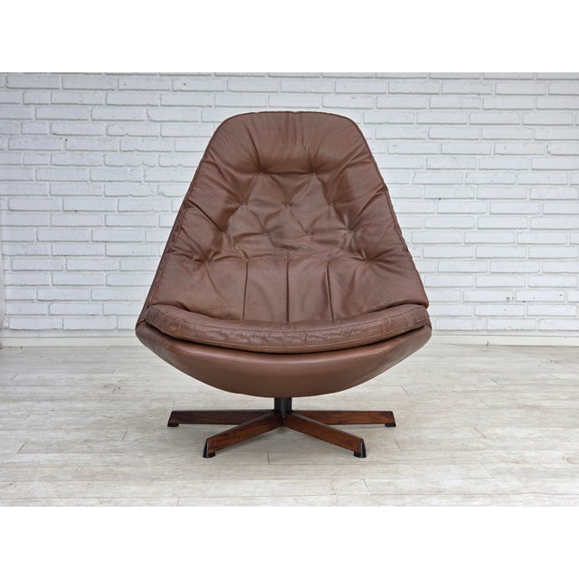 Metal Danish Adjustable Swivel Lounge Chair by Madsen & Schubell, 1970s For Sale - Image 7 of 18