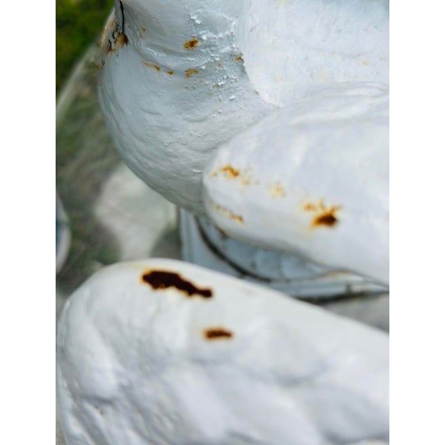 Vintage Cast Iron Swan Garden Ornaments, a Pair For Sale - Image 11 of 11