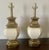 Vintage Stiffel Hollywood Regency Style Brass & Cream Porcelain Table Lamps- A Pair For Sale - Image 13 of 18