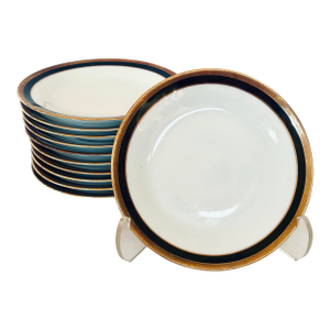 Richard Ginori Palermo Black Bread and Butter Plates, Set of 11