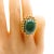 1970s Vintage 14k/18k Yellow Gold Chrysoprase Statement Ring Size 6.5 For Sale In Mobile - Image 6 of 7