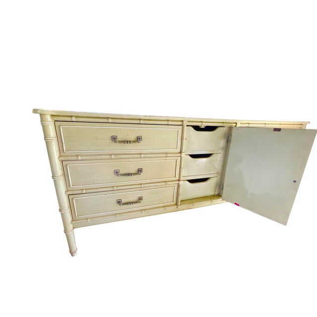1960s Vintage Henry Link Style 9-Drawer Dresser Console For Sale - Image 5 of 9