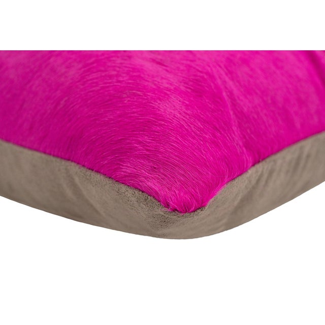 2020s Canvello Genuine Cowhide Leather Decorative Throw Pillow With Feather Down Insert Included For Sale - Image 5 of 5