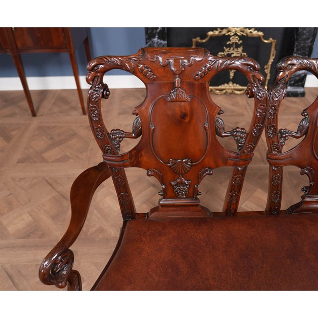 Niagara Furniture Three Seat Federal Style Chair For Sale - Image 6 of 12