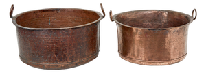 Large 19th Century Victorian Copper Cooking Vessels, 1880s, Set of 2