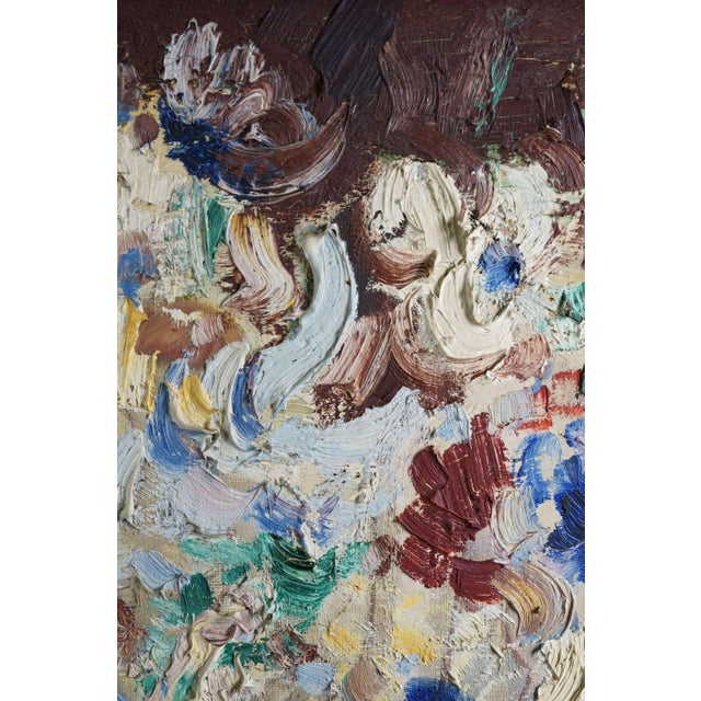 Lucien Roudier Detto Eller, Flowers in a Vase, 1920s, Oil Painting on Canvas, Framed For Sale - Image 9 of 13