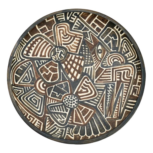 Mid-Century Keramik Teller by Gerhard Liebenthron, 1970 For Sale