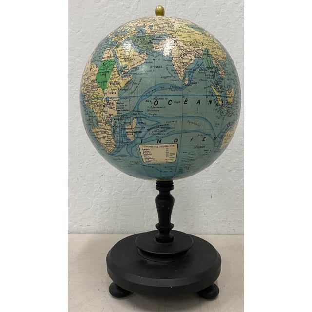 Vintage French Girard, Barrere & Thomas 10" Globe Terrestre C.1940s For Sale - Image 4 of 10