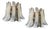 Murano Glass and Feather Sconces, 1980s, Set of 2 For Sale