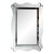 Large- 1960s Italian Hollywood Regency Scalloped Etched Beveled Wall Mirror For Sale
