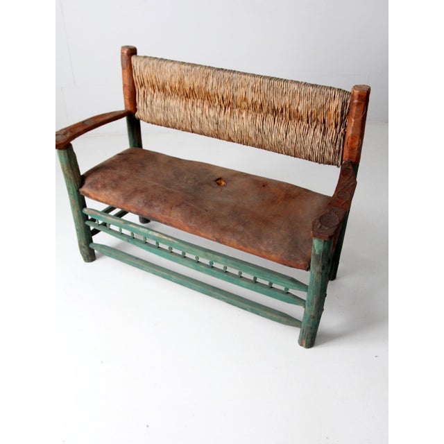 Vintage Mexican Hacienda Chair, Sofa and Loveseat Set For Sale - Image 13 of 15