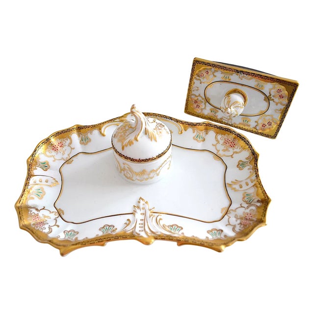 Porcelain Inkstand from Fürstenberg, 1950s For Sale