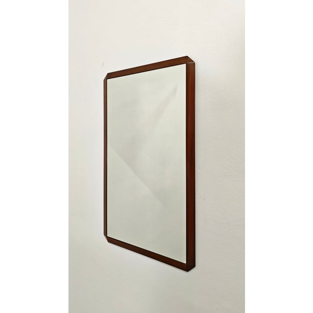 Rectangular Wooden Wall Mirror, 1960s For Sale - Image 11 of 14