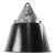 Vintage Industrial Black Enamel & Clear Glass Factory Pendant Light For Sale - Image 6 of 6