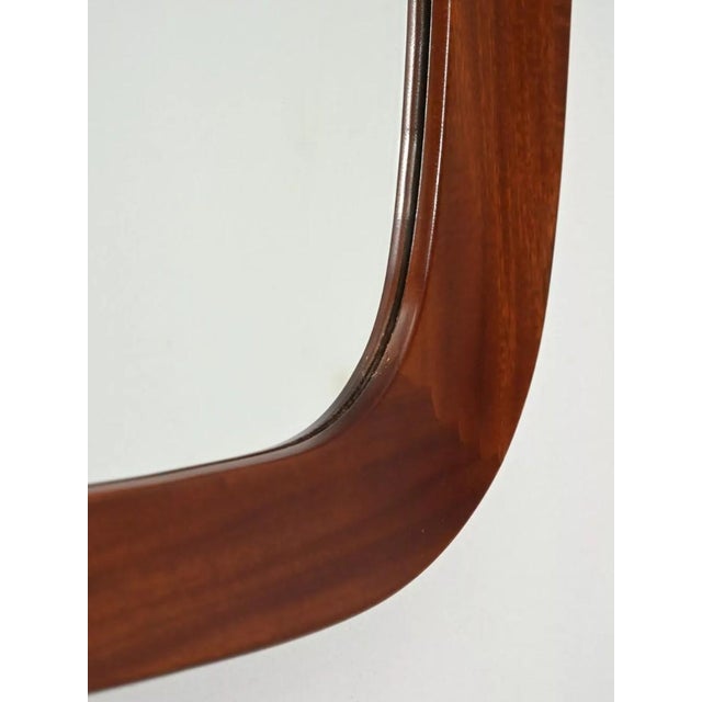 Brown Danish Wall Mirror in Mahogany, 1950s For Sale - Image 8 of 10