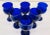 Glass Art Deco Style Cobalt Glass Wine Stems, Set of 6 For Sale - Image 7 of 10