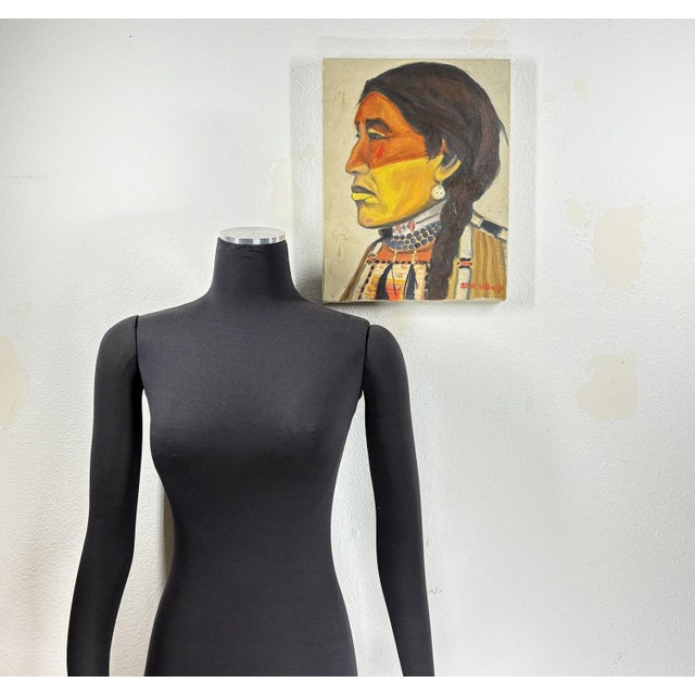 Steve LeBailly Signed Original Oil Painting "Yellow Lodge - Sarcee Indian" This striking original oil painting on canvas...