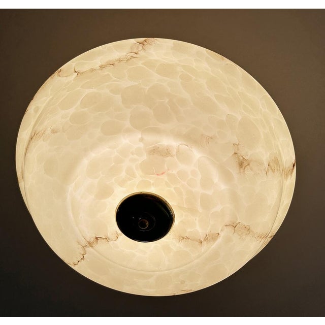 Art Deco Pendant Light in Amber Marble Glass, 1930s For Sale - Image 14 of 18