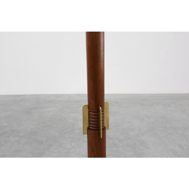 Art Deco Floor Lamp in Oak and Alabaster, 1920s For Sale - Image 6 of 16