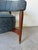 1960s Mid-Century Modern Floating Barrel Lounge Chair in Teal Upholstery With Walnut Frame & Brass Sabots For Sale - Image 9 of 12