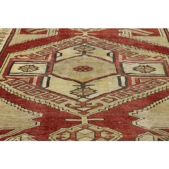 Vintage Turkish Oushak Hallway Rug Runner - 03'11 x 09'06 For Sale - Image 4 of 9