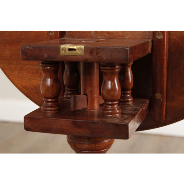 Bench Made Queen Anne Style Walnut Tilt-Top Table For Sale - Image 9 of 12