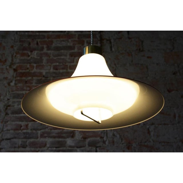 Mid-Century Chandelier in Brass and Lacquered Steel, Czech, 1960s For Sale - Image 18 of 18