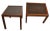 Pair 1970s Marden Walnut & Leather Mid-Century Modern Parson Style Side Tables For Sale - Image 11 of 15
