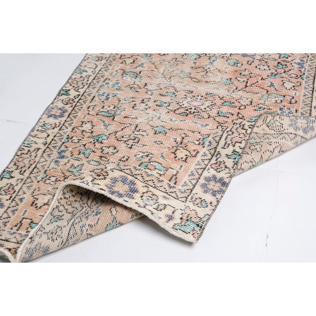 1960s Mid 20th Century Oushak Anatolian Floral Carpet For Sale - Image 5 of 10