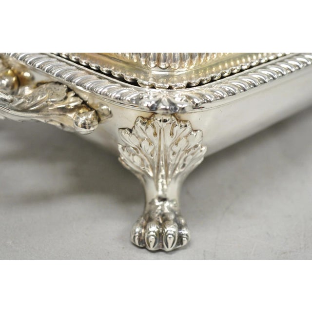 Antique English Regency Georgian Silver Plated Covered Chafing Serving Dish For Sale - Image 4 of 18