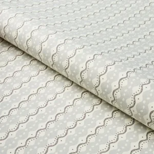 Schumacher x Neisha Crosland Centipede Stripe Fabric in Pumice