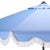Spritely Home Torsa 9 Ft Crank Umbrella, Baby Blue/Brown Pole For Sale - Image 4 of 9