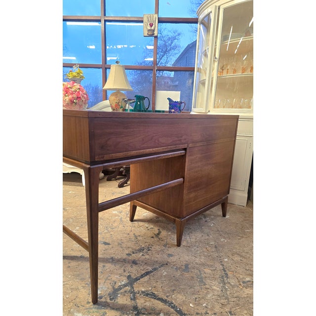 1960s Mid Century Modern Kent Coffey Walnut Desk For Sale - Image 9 of 12