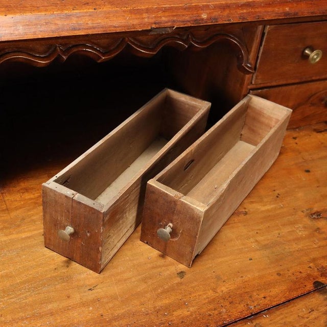 Brown Baroque Walnut Bureau with Maple Inlays For Sale - Image 8 of 16